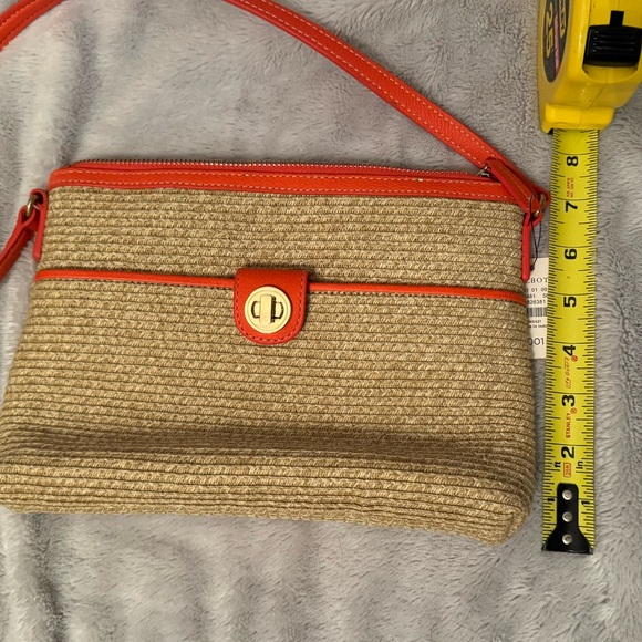 Talbot’s Straw Crossbody Bag with Orange Leather Strap - Picture 4 of 7